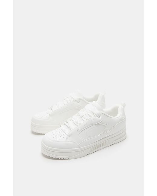Pull&Bear White Stwd Trainers for men