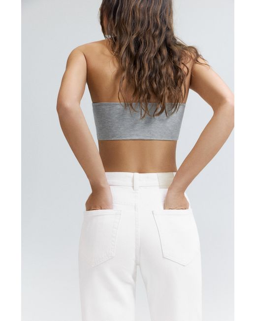 Pull&Bear White High-Waist Mom Jeans