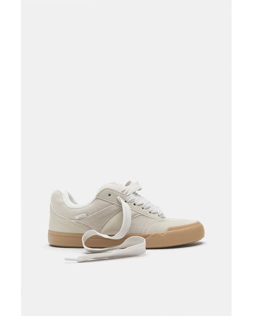 Pull&Bear White Stwd Skate Trainers for men
