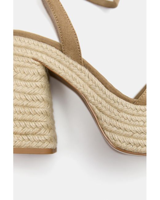 Pull&Bear Blue Jute High-Heel Sandals