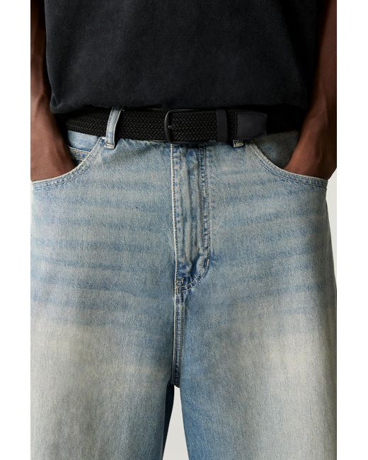 Pull&Bear Black Braided Belt for men