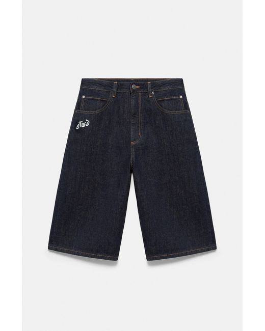 Pull&Bear Super Baggy Jorts in het Blue voor heren