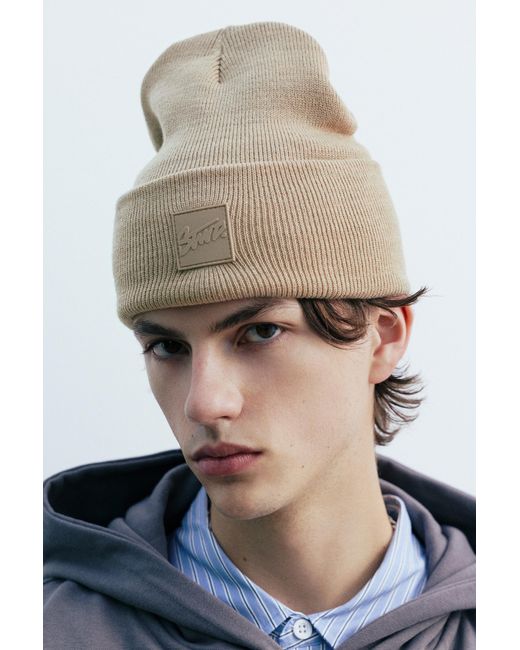 Pull&Bear Beanie-Mütze in Natural für Herren