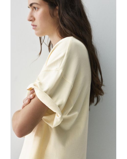 Pull&Bear White Boxy Fit Short Sleeve T-Shirt