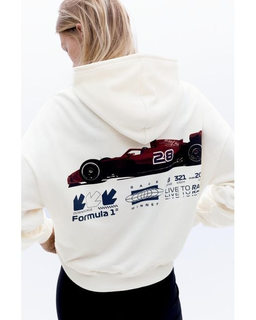Pull&Bear White Disney X F1 Hoodie