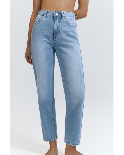 Pull&Bear Blue High-Waist Mom Jeans
