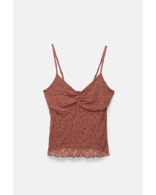 Pull&Bear Red Trägertop Mit Spitze