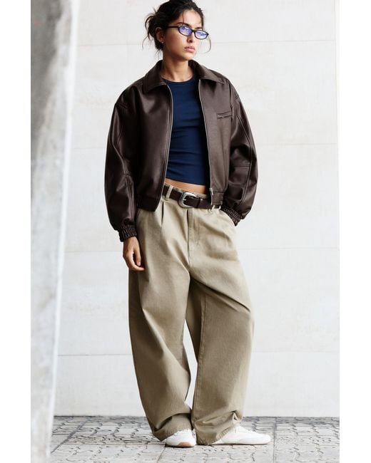Pull&Bear Dad Jack Met Leereffect in het Black