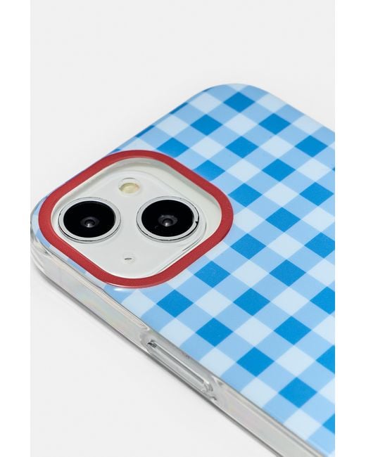 Pull&Bear Blue Iphone-Hülle Mit Vichykaros