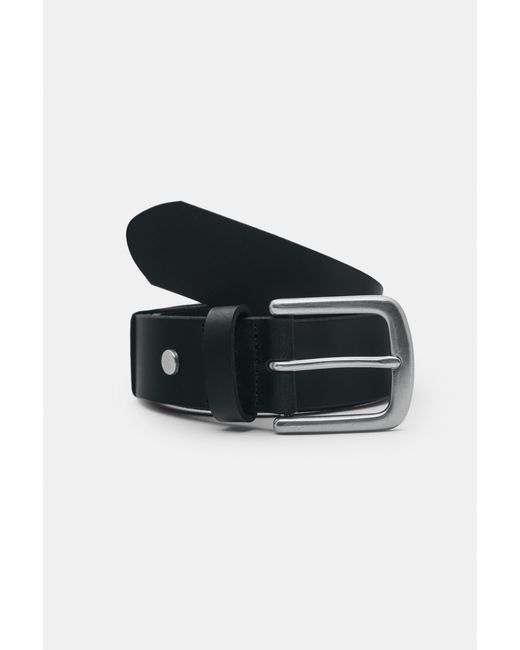 Pull&Bear Black 100% Leather Belt for men