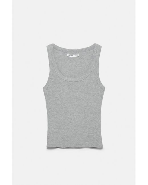 Pull&Bear Basic Tanktop in het Multicolor