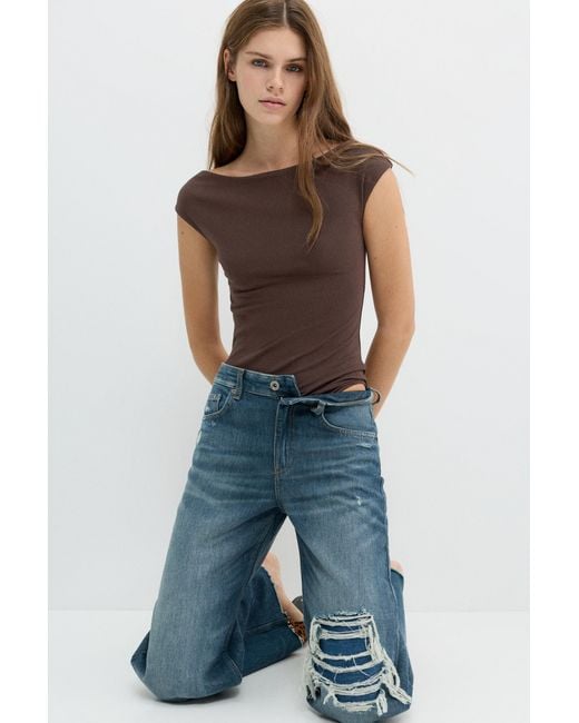 Body Col Bateau Pull&Bear en coloris Blue