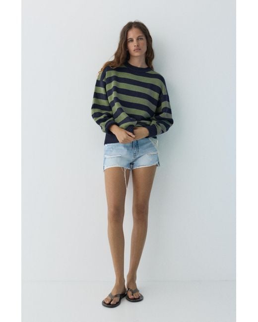 Pull Oversize Pull&Bear en coloris Blue