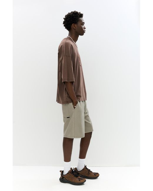 Pull&Bear Brown Basic Bermuda Shorts With Drawstrings for men