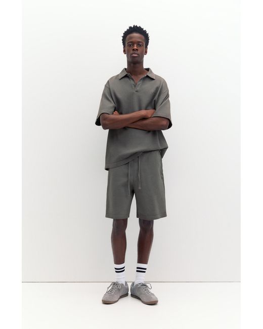 Bermuda Jogger Piqué Pull&Bear pour homme en coloris Gray
