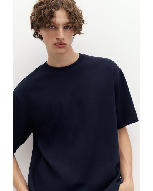 Pull&Bear Blue Boxy T-Shirt for men