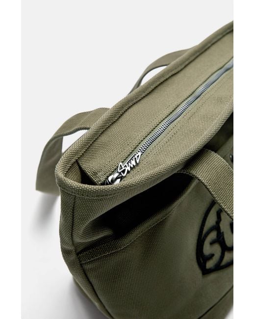 Pull&Bear Stwd-Shopper-Tasche Aus Canvas in Green für Herren