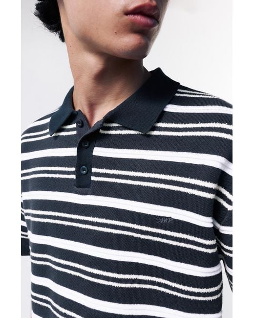 Polo di Pull&Bear in Blue da Uomo