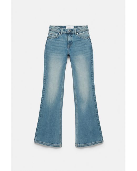 Pull&Bear Blue Low-Rise Boot-Cut Jeans