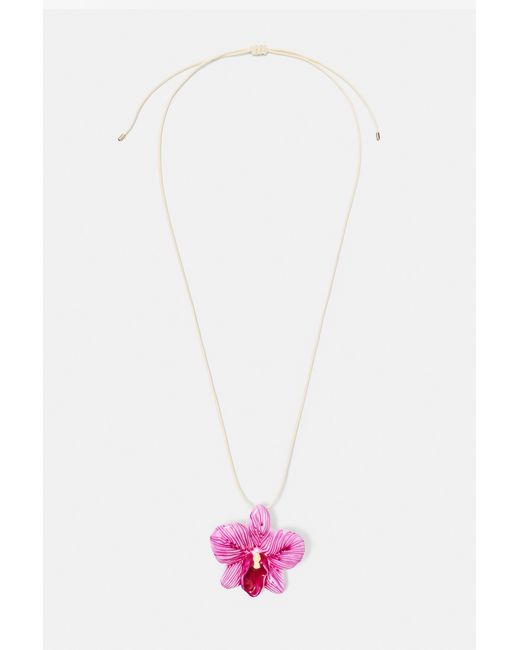 Pull&Bear Pink Floral Necklace