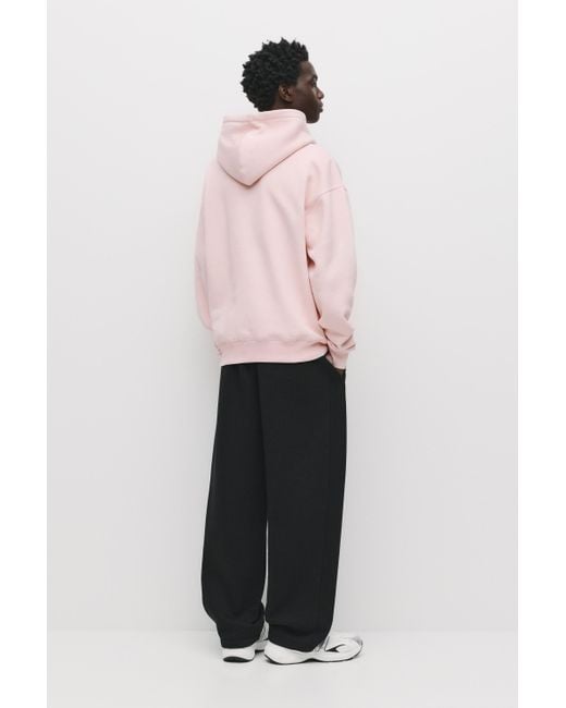 Pull&Bear Pink Basic Hoodie for men