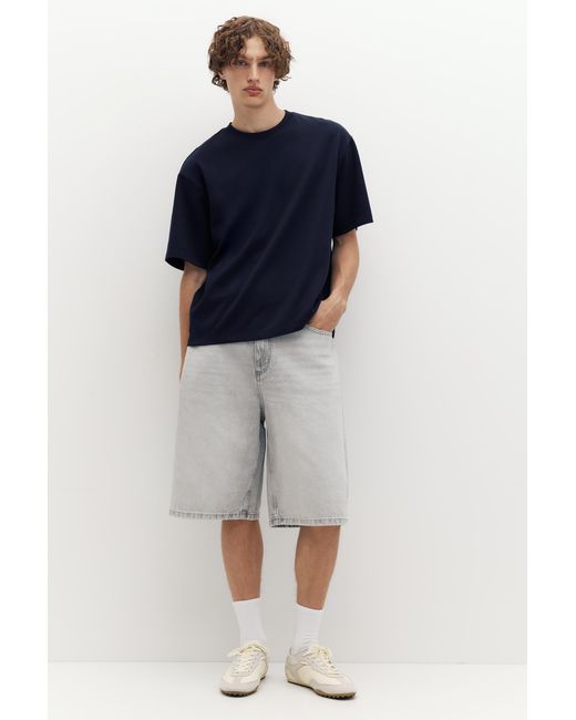 Pull&Bear Blue Boxy T-Shirt for men