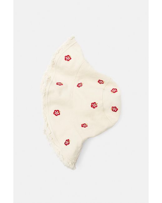 Cappello Bucket Fiore Ibisco di Pull&Bear in Natural