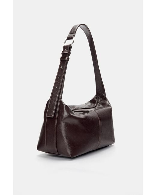 Pull&Bear Multicolor Schultertasche Mit Craquelé-Effekt