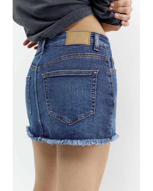 Pull&Bear Blue Denim Skort