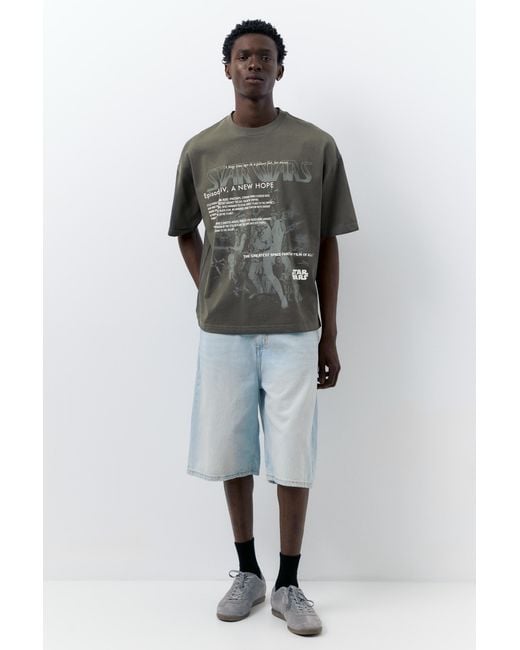 Pull&Bear Black Star Wars: Episode Iv T-Shirt for men