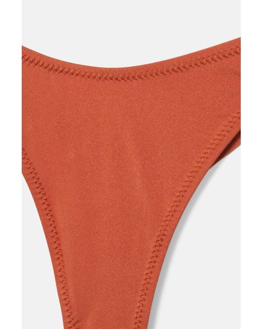 Bas De Bikini String Satiné Pull&Bear en coloris Brown