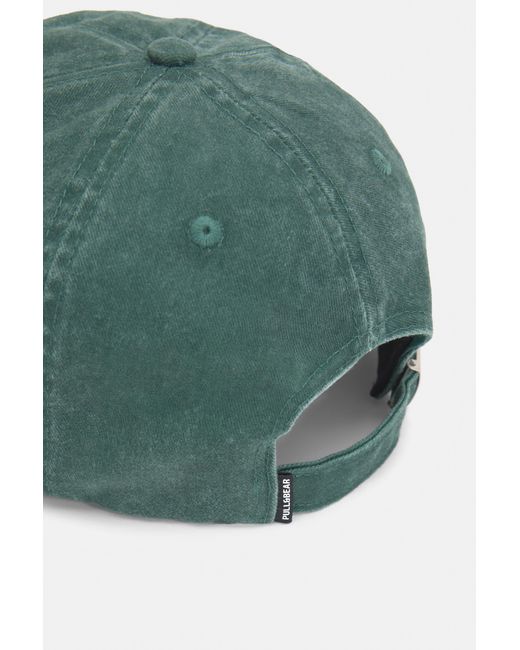 Pull&Bear Green Dash Of Class Cap for men