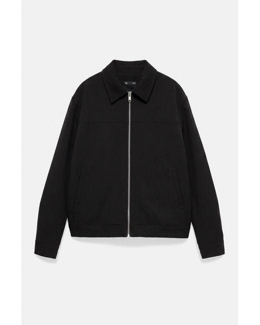 Pull&Bear Basic Jack Met Rits in het Black voor heren