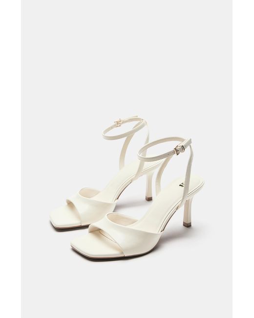 Pull&Bear Natural Heeled Sandals