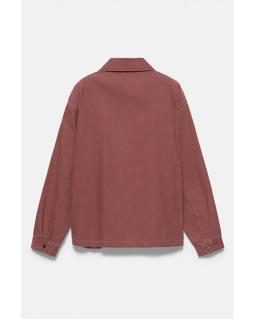 Pull&Bear Overshirt Met Rits in het Brown voor heren