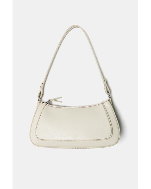 Pull&Bear White Shoulder Bag With Seam Details
