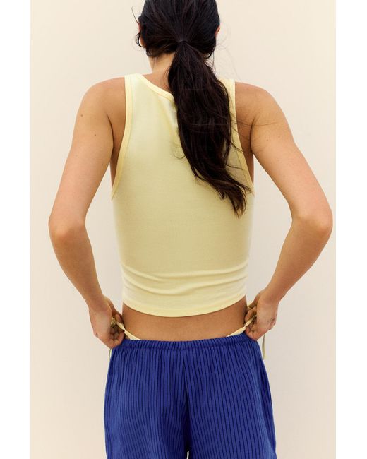 Pull&Bear Natural Tank Top With Text