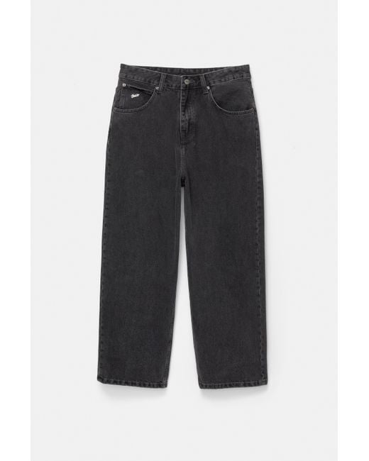 Pull&Bear Black Relaxed Fit Baggy Jeans for men