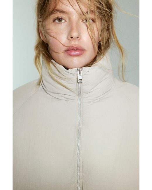 Pull&Bear Multicolor High-Neck Puffer Jacket