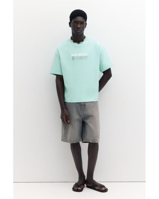 Pull&Bear Green Stwd Studio T-Shirt for men