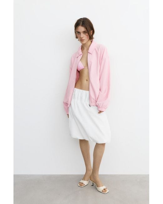 Pull&Bear Pink Oversize Fluid Jacket