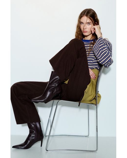 Pull&Bear Black Stiefeletten Mit Feinem Absatz