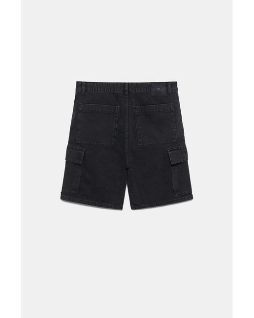 Pull&Bear Baggy Cargobermuda in het Gray voor heren