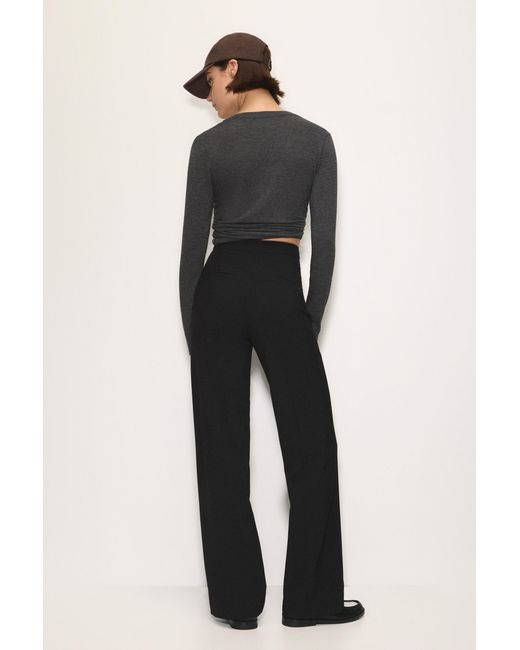 Pull&Bear Blue Smart Straight-Leg Trousers