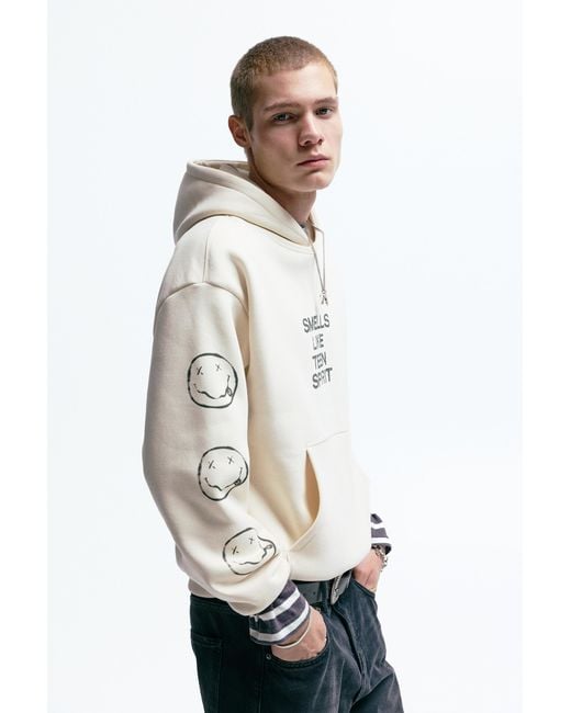 Pull&Bear Nirvana Capuchonsweater in het Gray voor heren