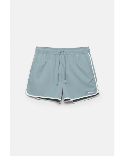 Pull&Bear Blue Stwd Board Shorts for men