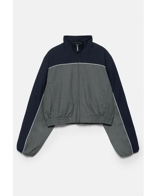 Pull&Bear Black Colour Block Panel Jacket