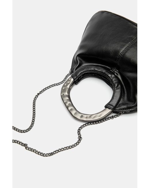 Borsa Con Manico Metallico di Pull&Bear in Black