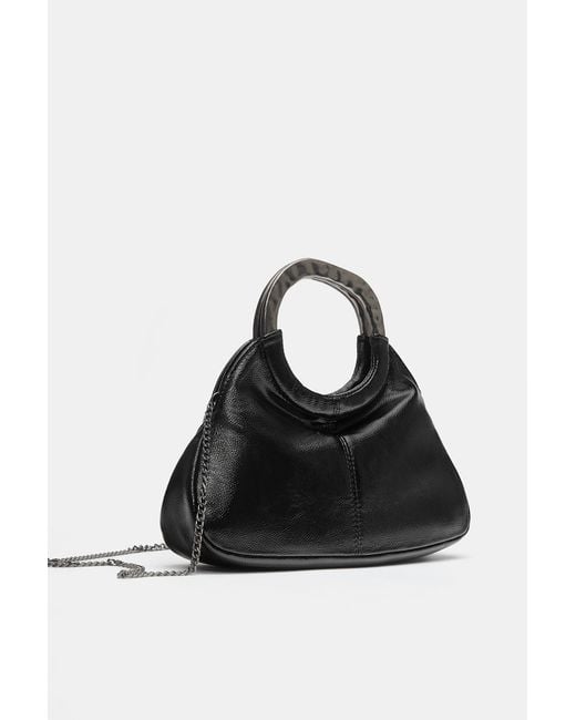 Borsa Con Manico Metallico di Pull&Bear in Black