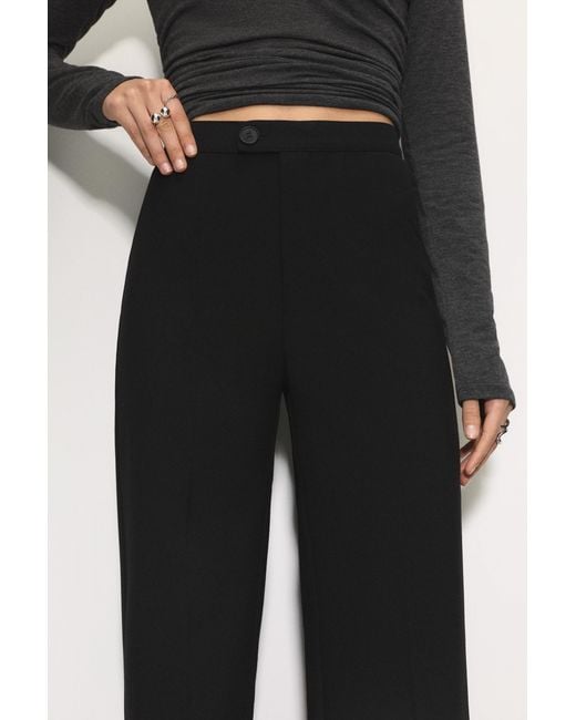 Pull&Bear Blue Smart Straight-Leg Trousers